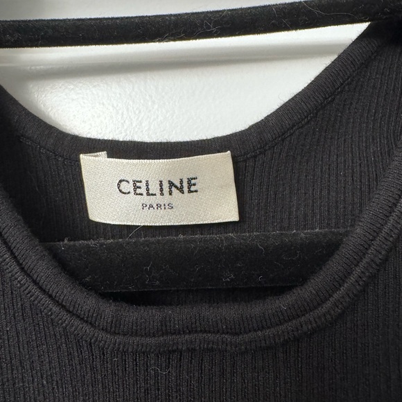Celine Black Ribbed Top - Picture 2 of 2